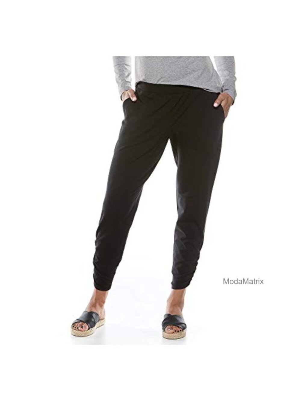 Women's UPF 50+ Hiking Pants Ruche Detail Relaxed Fit Cotton